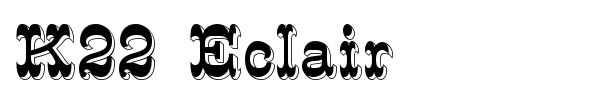K22 Eclair font preview